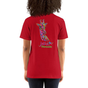 Women's Colorful Camo Shirt w/ Giraffe Back - jiraffe Threads