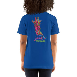 Women's Colorful Camo Shirt w/ Giraffe Back - jiraffe Threads