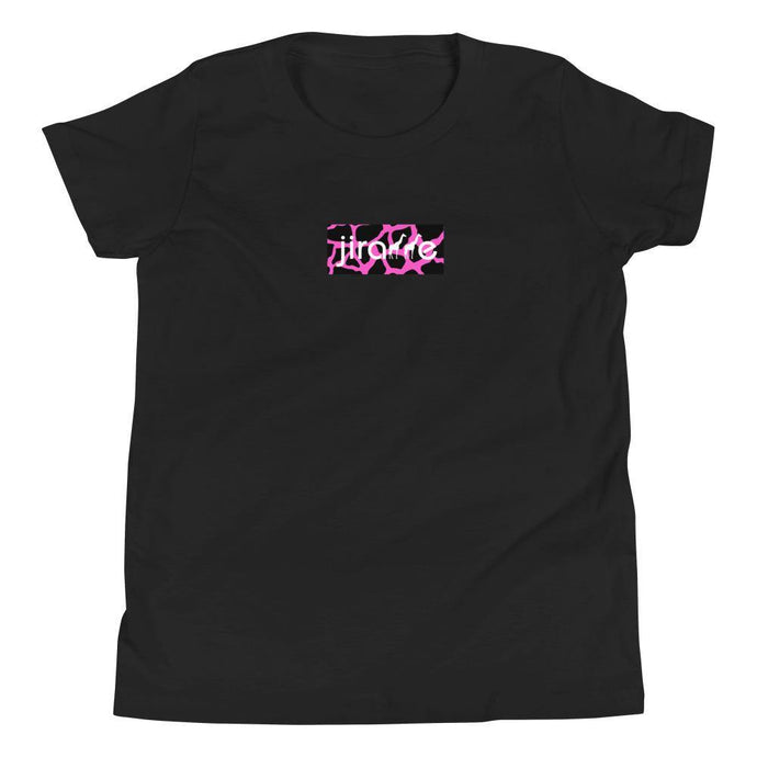 Pink & Black Box Logo Tee - jiraffe Threads